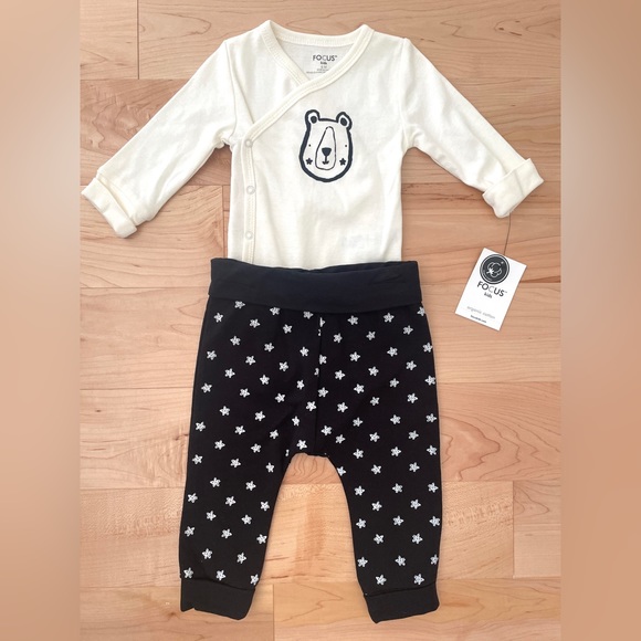 Two piece outfit, 6m, organic cotton, BNWT. Brand: Focus Kids - Picture 3 of 7